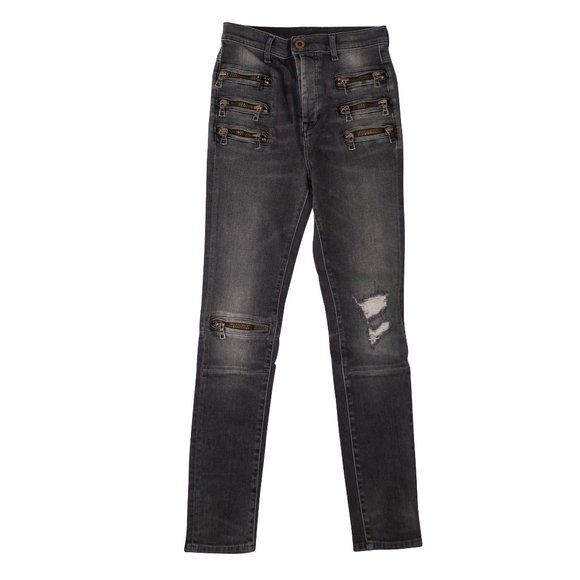 UNRAVEL PROJECT Black Stonewash Skinny Jean Pants Size 26 $895 - Picture 1 of 4